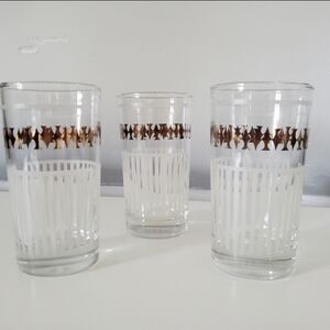 Set of 3 Dominion "Ace of Spades" glasses